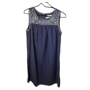 C&C California 100% Linen Embroidered Dress